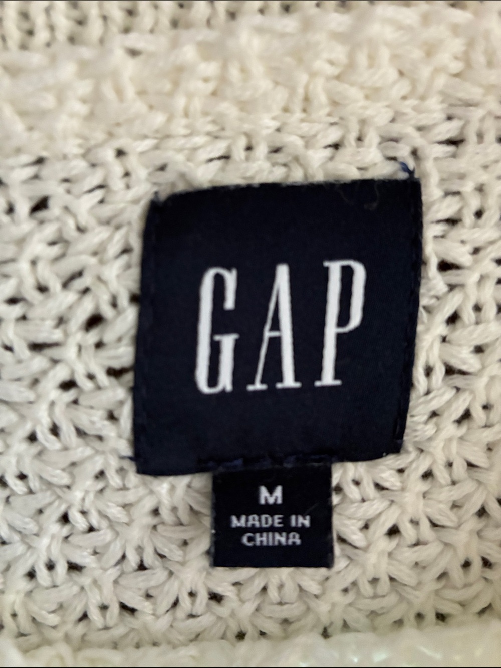 Gap Women’s Cream Knit Crewneck Sweater - Classic Everyday Pullover M - Picture 9 of 10